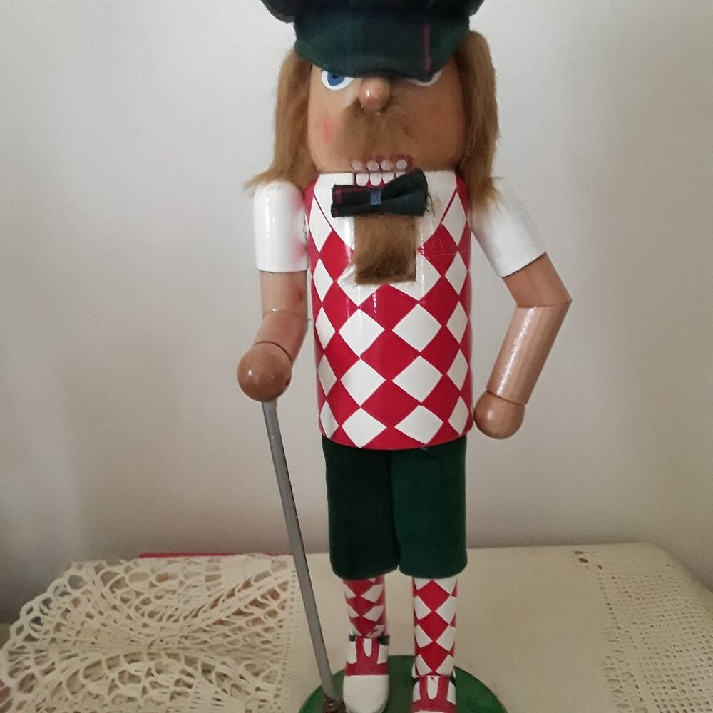 Golfer Wooden Nutcracker